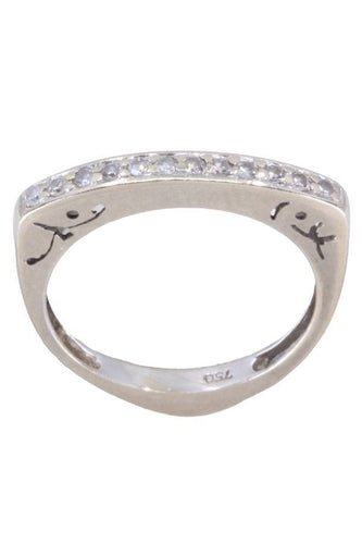 Bague 50 Bague moderne or blanc 58 Facettes 085561