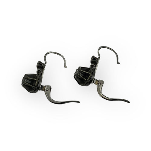 Brincos Brincos dormideira ouro branco, diamantes 