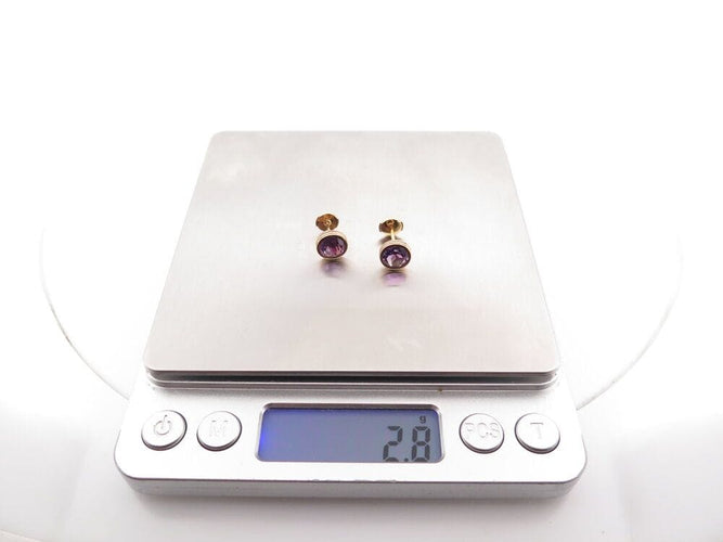 Boucles d'oreilles boucles d'oreilles POIRAY puces lolita amethyste or 18k  s 58 Facettes 270685