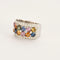 Bague 52 Bague TUTTI FRUTTI or blanc saphirs de couleurs 58 Facettes LP1114/13