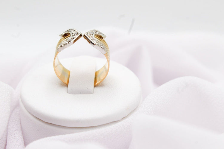 Cartier - Bague pavée en trois ors 18k et 18 diamants 58 Facettes 240510