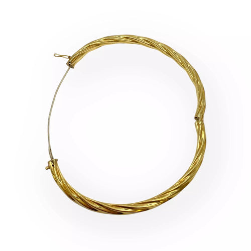 Bracelet Jonc or jaune à ouverture torsadée 58 Facettes 330072470