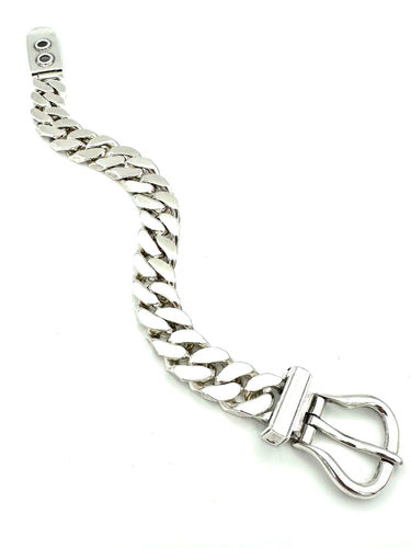 HERMES. Kokoelma "Boucle sellier", vintage rannekoru Hopea MM 