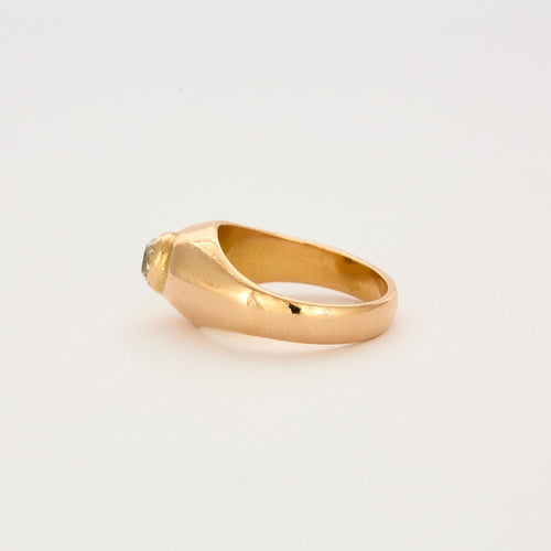 Bague 60 Chevalière or jaune et diamant 58 Facettes LP773/13