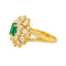 Bague 47.5 Bague Pompadour Or jaune Emeraude, Diamant 58 Facettes 3455379CN