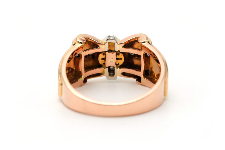 Bague 55 Bague Art Déco - Bague en or jaune 18 carats, perle et diamants 0,24 ct 58 Facettes 23300