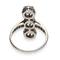 Bague 55 Bague ancienne vers 1930 en or gris 18K et platine avec 3 diamants taille ancienne - Taille 55 58 Facettes FB09772