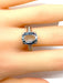 Bague 58 Bague or blanc aigue-marine et 8 diamants 58 Facettes AB376