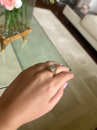 Ring - Yellow gold and rose cut diamonds