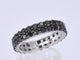 Bague 54 Bague d'éternité en or blanc avec diamants noirs 58 Facettes 2210