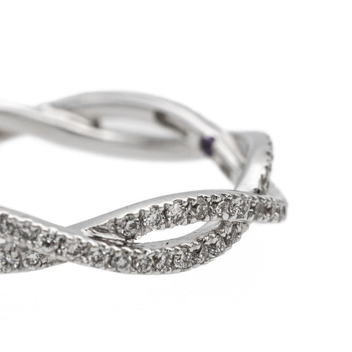 Bague 53 Etername Bague Entrelacs Or blanc Diamant 58 Facettes 578314CD