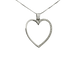 Collier Collier en or blanc 18 carats avec pendentif cœur et diamants naturels de 0,38 carat 58 Facettes 10433