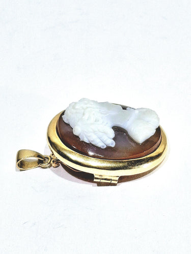 Pendentif Pendentif Broche Camée or rose, agate 58 Facettes