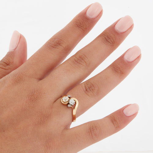 Bague 56 Bague or Jaune - Diamants 58 Facettes RÉF 5017/18