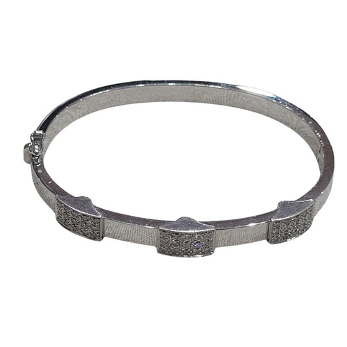 Bracelet Pulsera en or blanc 18k et diamants taille brillant 58 Facettes P81