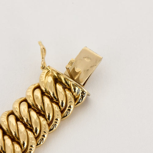 Bracelet Bracelet mailla Américaine en or jaune 58 Facettes SL7138