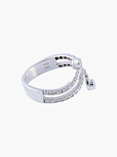 Bague 55 Bague Or Blanc Diamants 58 Facettes