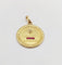 Pendentif Augis - Pendentif médaille d'amour 23 mm en or 18k, diamant et rubis 58 Facettes A06356