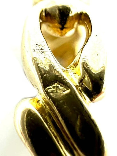 Bague 57 HERMES. Bague vintage or jaune 18K 58 Facettes