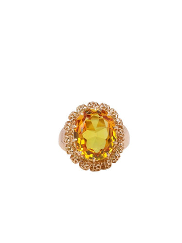 Bague 48 Bague cocktail citrine 5 carats 58 Facettes J380