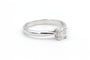 Bague 52 Solitaire contemporain en or blanc serti d'un diamant 58 Facettes A033