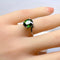 Bague 49 Bague en or blanc et tourmaline verte 58 Facettes AB614