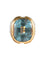 Bague 50 Bague Or Jaune Pierre Bleue 58 Facettes