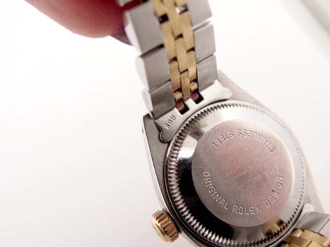 Montre vintage montre ROLEX lady date jubile 6917 26 mm en or & acier automatique 58 Facettes 268181