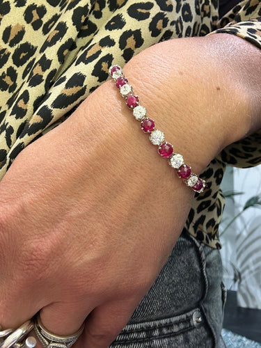 Bracelet Bracelet Rubis Diamants Époque fin 1900 58 Facettes 1.0000114/4