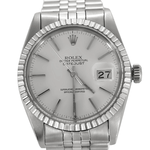 Montre ROLEX - Montre Datejust en acier, bracelet jubilé 58 Facettes