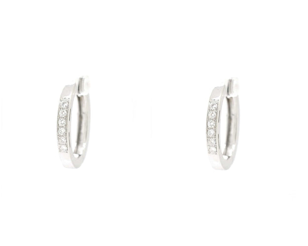 Boucles d'oreilles Orecchini in oro bianco con diamanti Ct 0,24 58 Facettes