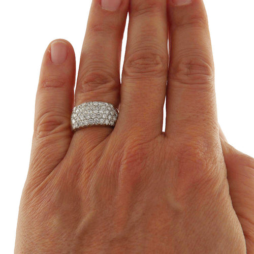 Пръстен от жълто злато, инкрустиран с павирани диаманти (1,49 ct) 