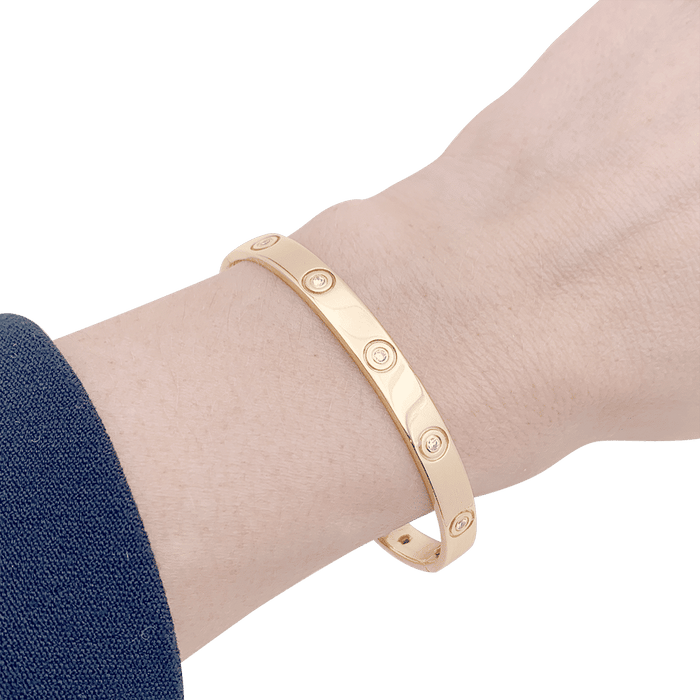 Bracelet Bracelet Cartier "Love" or jaune, diamants. 58 Facettes 34117