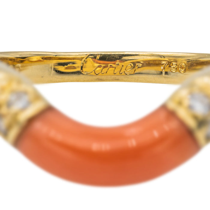 Cartier Anillo Coral Oro Amarillo