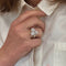 Bague 57 Bague fleurs or gris diamants 58 Facettes REF2531-298