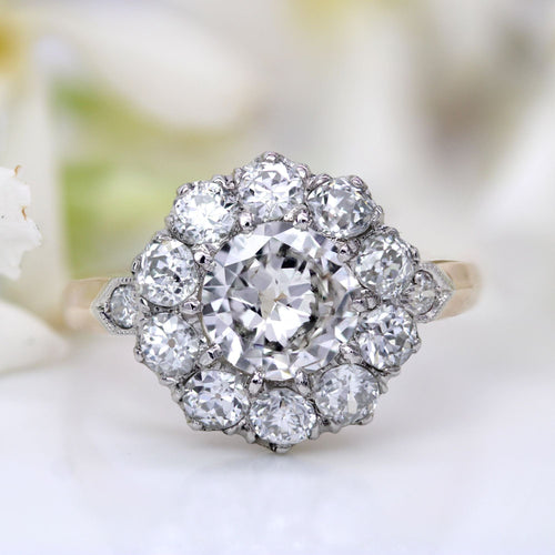 Bague 53 Bague marguerite diamants ancienne 58 Facettes 25-135