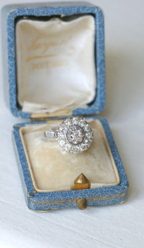 Bague Bague Ronde Cible Art Déco Diamants 58 Facettes