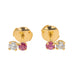 Boucles d'oreilles Boucles d'oreilles Puces Or jaune Rubis 58 Facettes 3622953CN