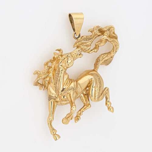 Pendentif Pendentif Cheval Sauvage Vintage Or jaune 58 Facettes G13175