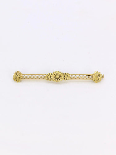 Broche Broche barrette Art Nouveau or jaune perles fines 58 Facettes 1095.8