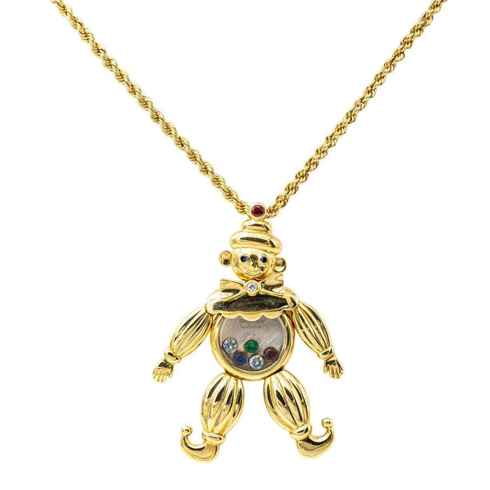 Collier Chopard Collier Happy Clown Or jaune Diamant 58 Facettes 3704298CN