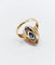 Bague 46.5 Bague marquise or rose et argent, saphir et diamants taille ancienne (circa 1900) 58 Facettes A03790