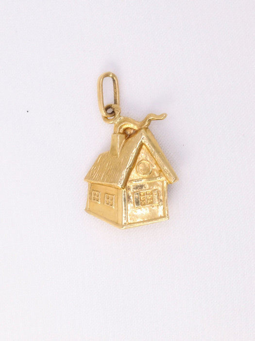 Pendentif maison vintage or jaune rubis 58 Facettes 1087.11