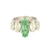 Bague 52.5 Bague or gris, tourmaline verte et diamants 58 Facettes BA1456