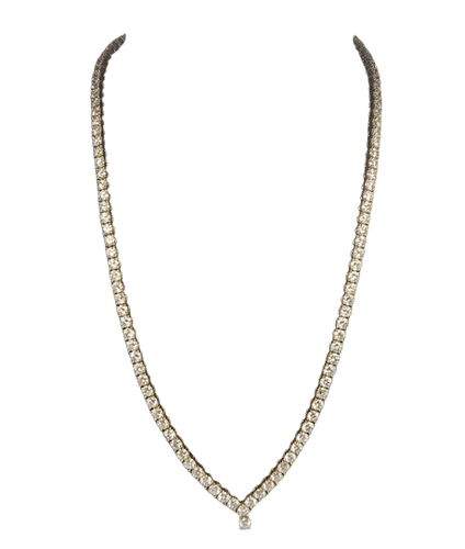 Collier Collier rivière or jaune et environ 12 carats de diamants 58 Facettes 240486