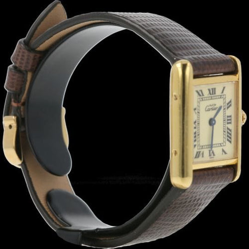 Montre Cartier Montre Tank Vermeil Must De Cartier Vermeil 58 Facettes MT43758