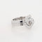 Bague 47 CARTIER - Bague Double Coeur Diamants Band Estate Or Blanc 58 Facettes G7635
