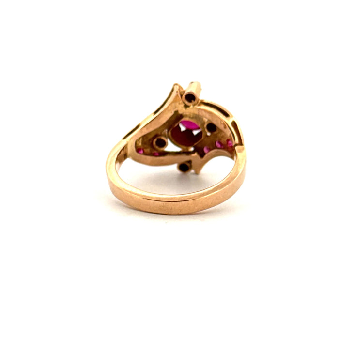Gelbgold-Rubin-Ring