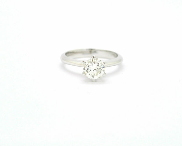 Bague Bague solitaire en or blanc avec diamants 58 Facettes