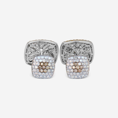 Boutons de manchette Boutons de manchette en or blanc et diamant de 5,83 carats 58 Facettes 22633